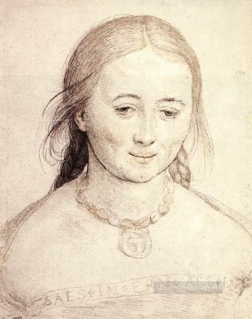 ハンス・ホルバイン一世 Painting - 女性の頭 ルネッサンス ハンス・ホルバイン二世